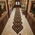 Imperial Brown & Ivory Ornamental Runner Rug with BROWN, IVORY, ORNAMENTAL, ORNATE SWIRL, SCROLLWORK, Symmetrical, HAND TUFTED – product image 1