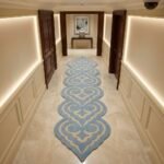 Azure & Ivory Ornamental Runner Rug View 4