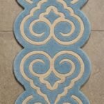 Azure & Ivory Ornamental Runner Rug View 3