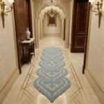Azure & Ivory Ornamental Runner Rug View 2