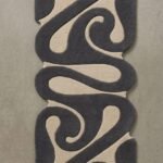Charcoal & Ivory Abstract Swirl Runner Rug View 4