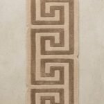 Taupe & Ivory Greek Key Runner Rug View 3