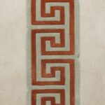 Terracotta & Sage Greek Key Runner Rug View 3