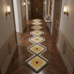 Golden Daisy Diamond Runner Rug View 2