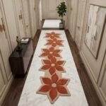 Terracotta Bloom Sculpted Runner Rug View 2