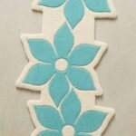 Turquoise & Ivory Floral Runner Rug View 3
