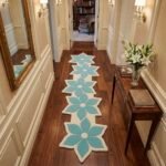 Turquoise & Ivory Floral Runner Rug with LIGHT BLUE, CREAM, FLORAL, CREATIVE, ARTISTIC, HAND TUFTED – product image 1