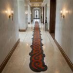 Rust & Charcoal Swirl Runner Rug View 4