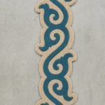 Teal and Ivory Ornamental Runner Rug View 3
