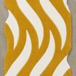Golden Wave Sculpted Runner Rug View 3