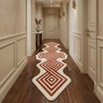Rust Geometric Runner Rug View 2