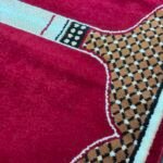 Burgundy & Cream Janamaz Prayer Rug View 5