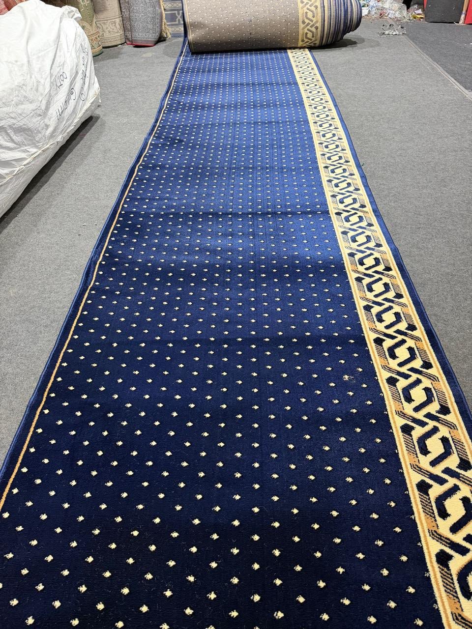 Midnight Blue Dotted Prayer Rug
